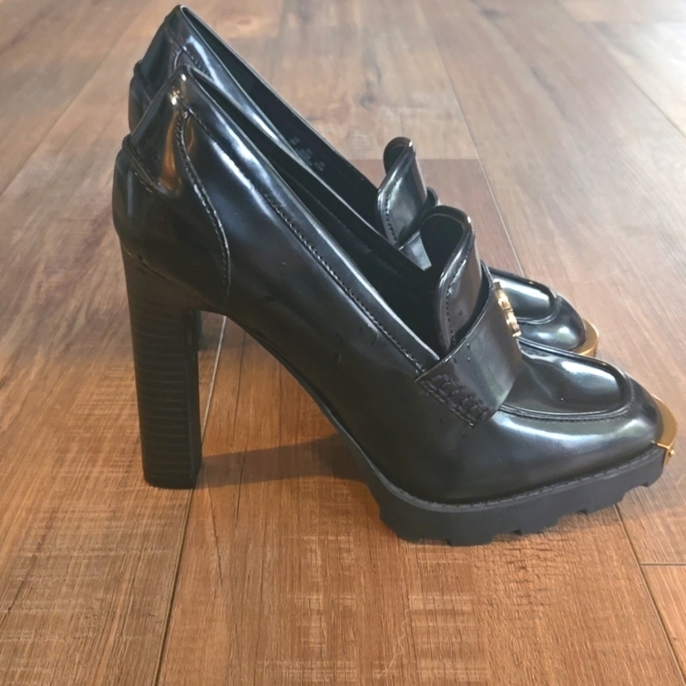 Karl Lagerfeld Shoes Women’s 8M Black Virna Pumps High Heel Gold Embelli… - Picture 4 of 16